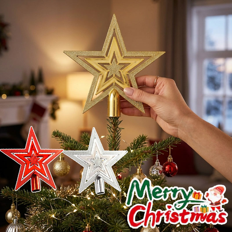 Star Tree Topper - 1-20 ชิ้น ดาวห้าแฉกตกแต่งต้นคริสต์มาส อุปกรณ์เสริมสำหรับงานปาร์ตี้วันหยุด ตกแต่งบ้าน ต้นคริสต์มาส