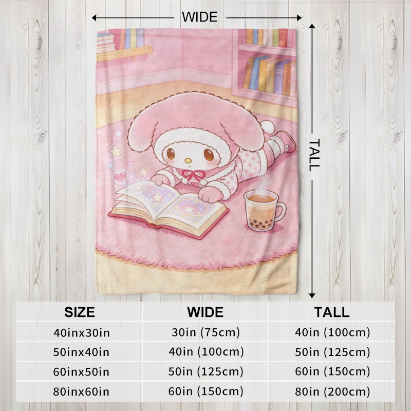 ผ้าห่มซานริโอ ผ้าห่มฟลานเนลสีช - Christmas Throw Blanket บทวิจารณ์และราคา