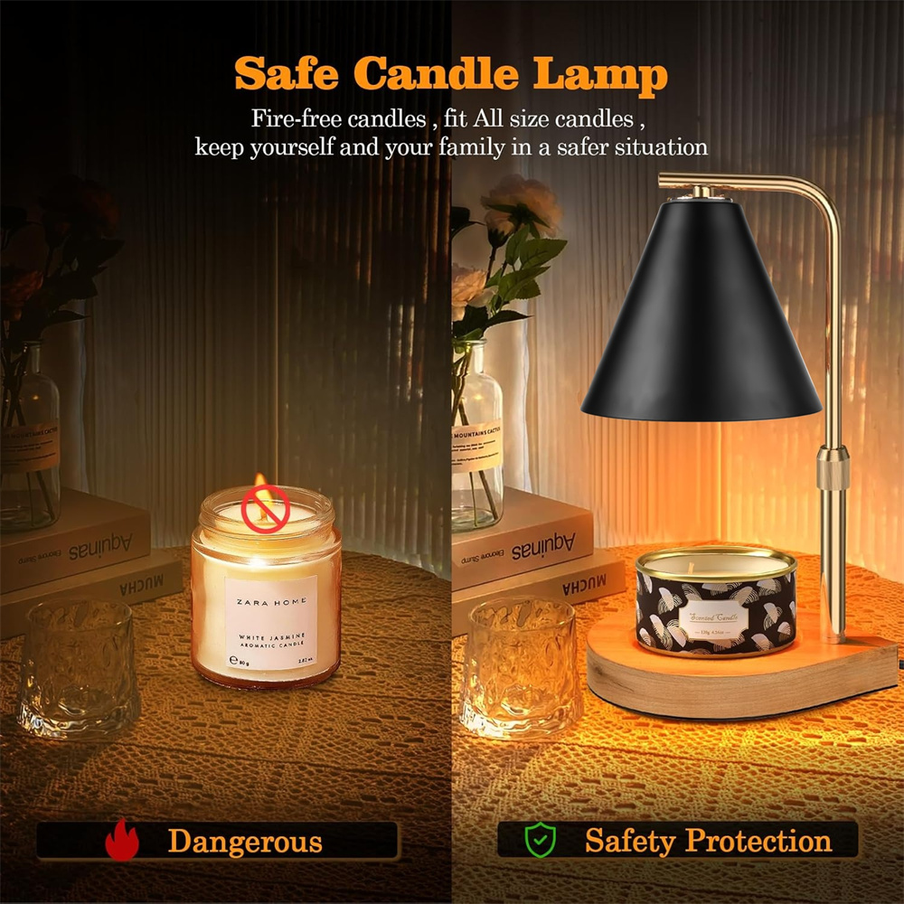 โคมไฟอุ่นเทียนสีดำพร้อมตัวตั้ง - Holiday Candle Set บทวิจารณ์และราคา