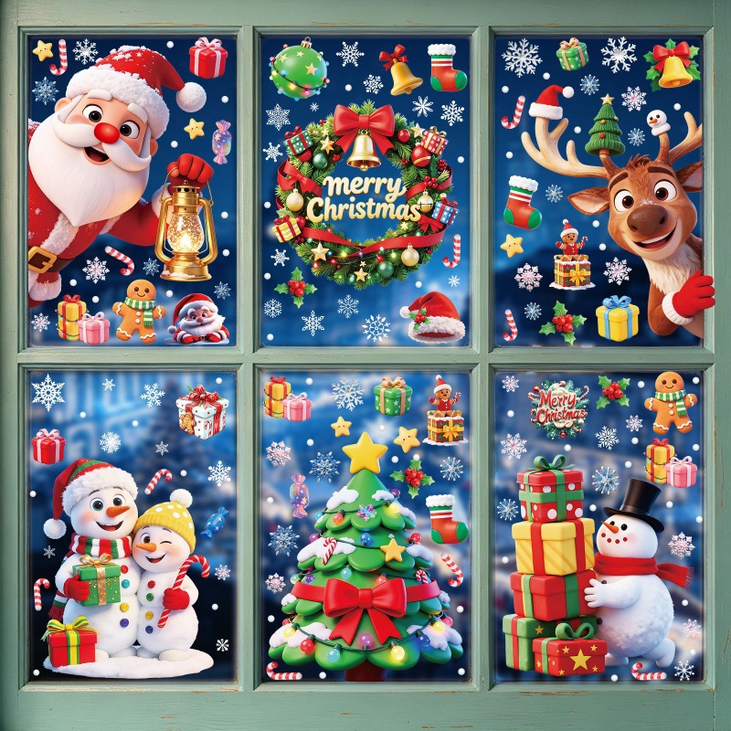 สติกเกอร์กระจก PVC ลายคริสต์มา - Snowflake Window Decal บทวิจารณ์และราคา