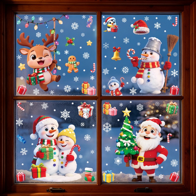 สติกเกอร์กระจก PVC ลายคริสต์มา - Snowflake Window Decal บทวิจารณ์และราคา