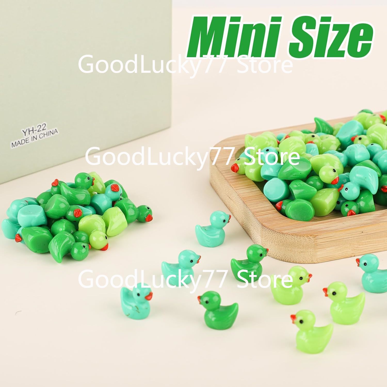 100/50 PC Mini เรซิ่นเป็ดสีเขี - Nutcracker Figurine บทวิจารณ์และราคา