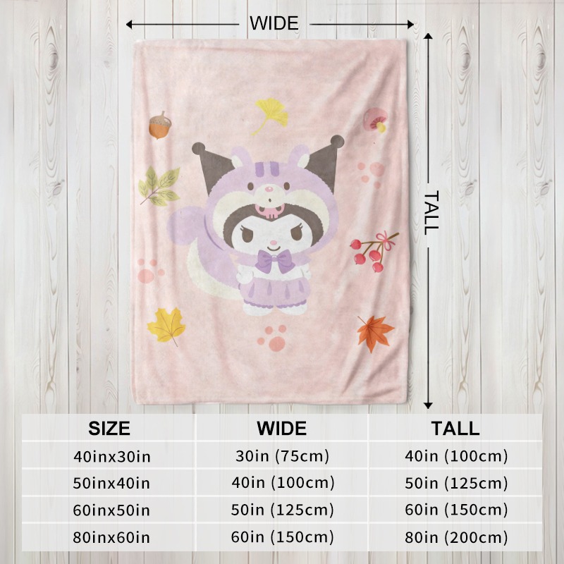 ผ้าห่มซานริโอ้ ผ้าห่มขนแกะสีชม - Christmas Throw Blanket บทวิจารณ์และราคา